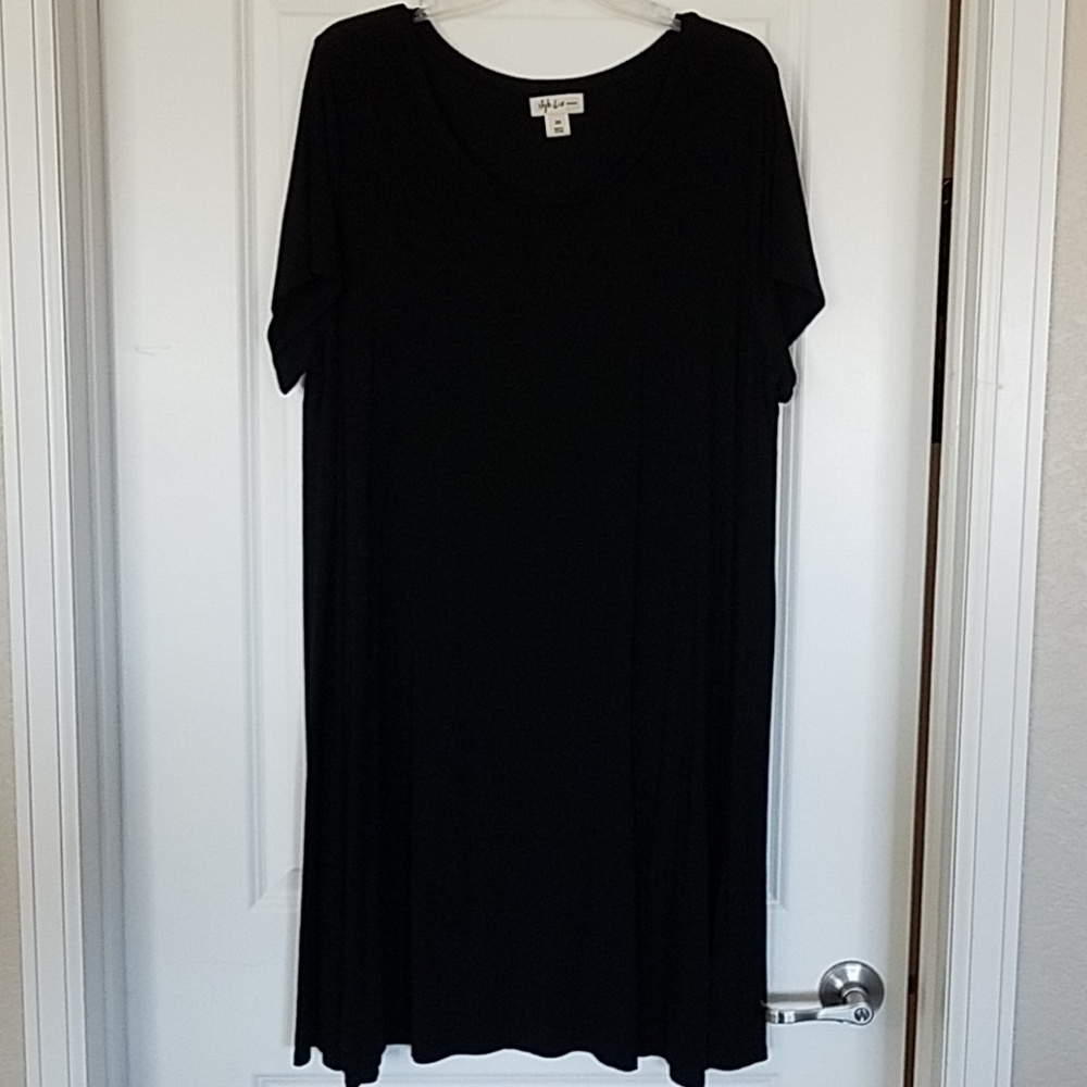 Style & Co. Soft 2x Black t-shirt dress